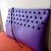 Oversized clutch - purple studded