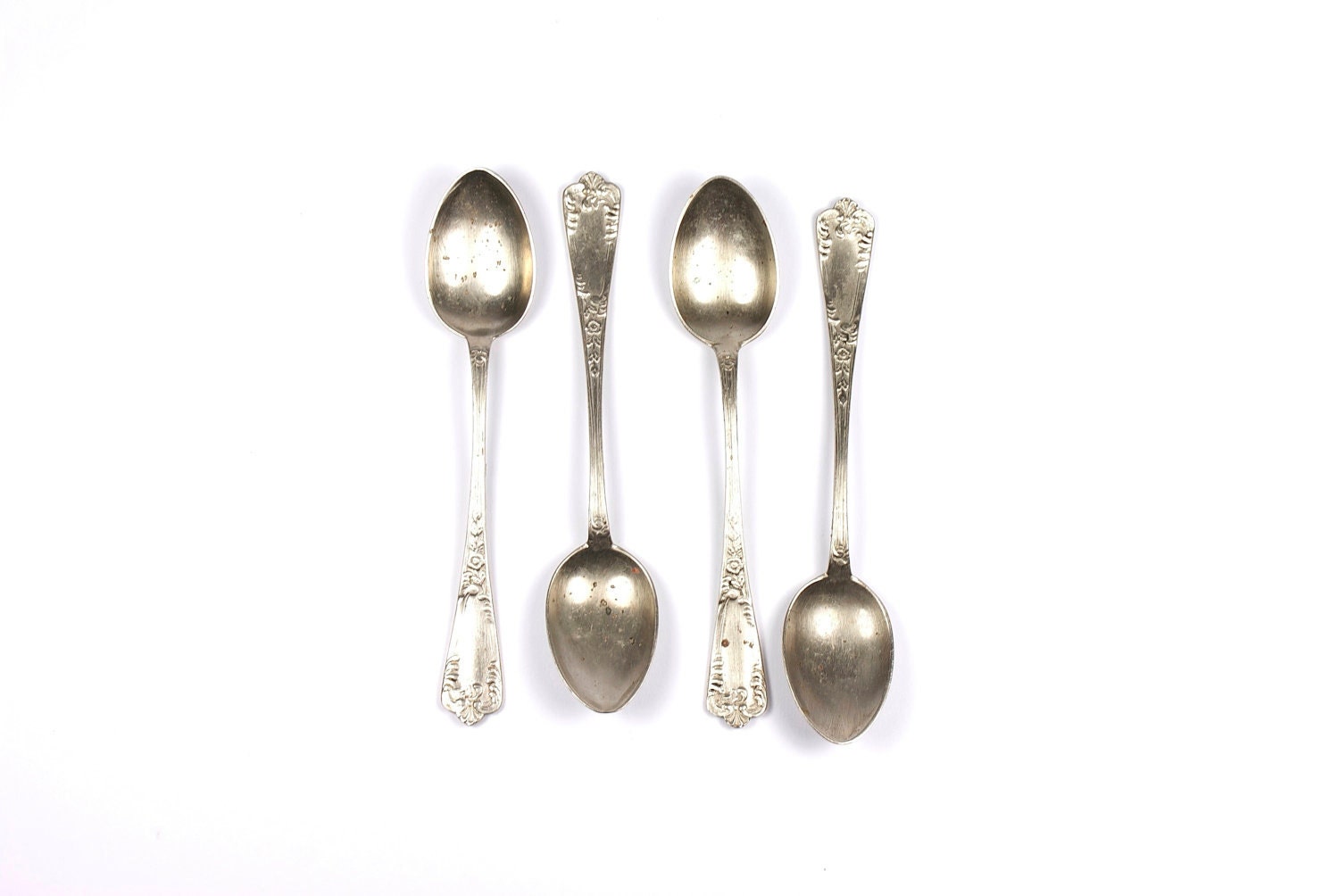 Vintage shabby chic alpacca silver teaspoons