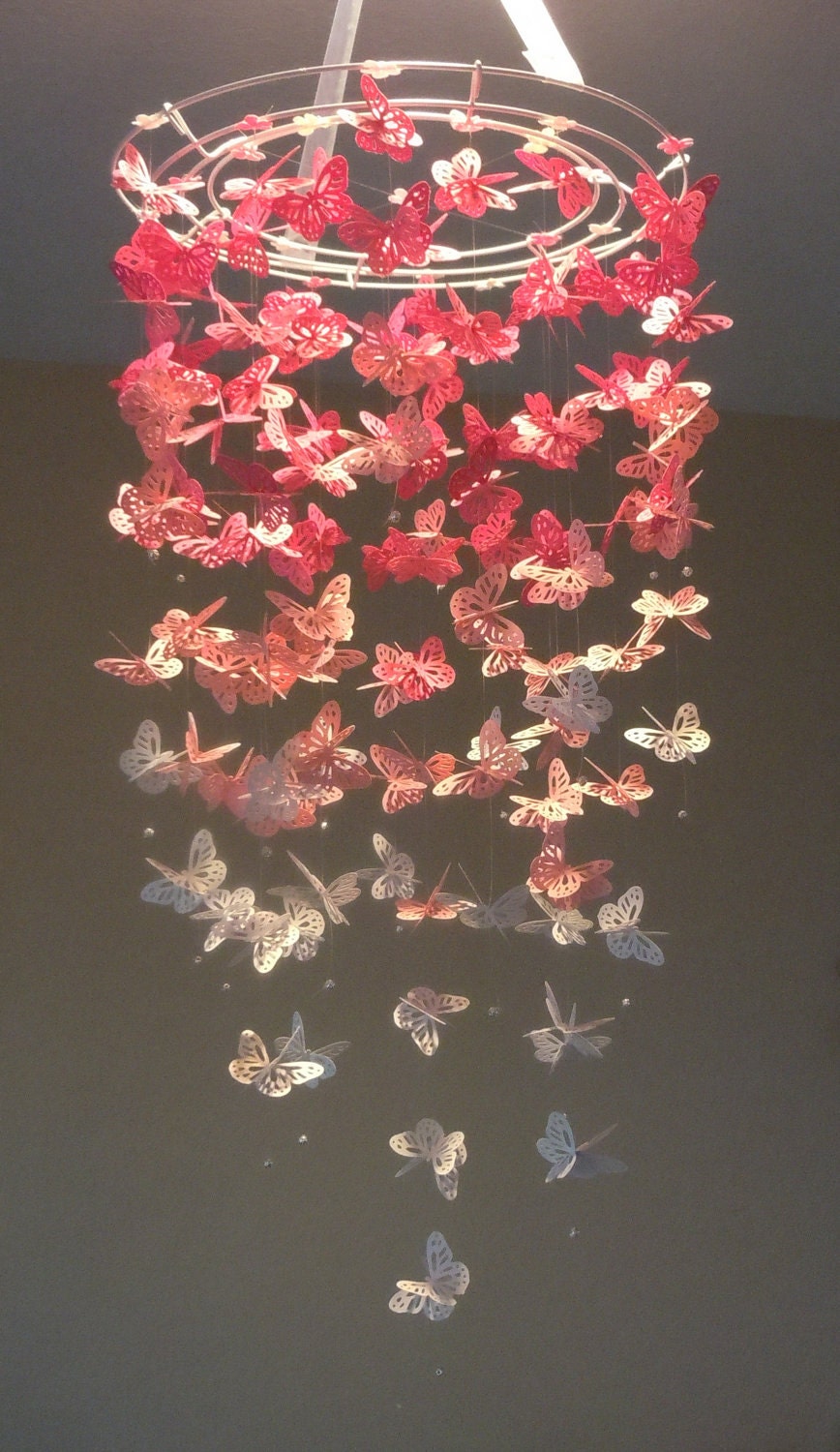 Pretty in Pink - Monarch Butterfly Chandelier mobile