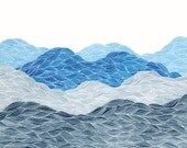Blue Ridge Mountains II, 11x14" Giclee Print of an Original Watercolor Painting