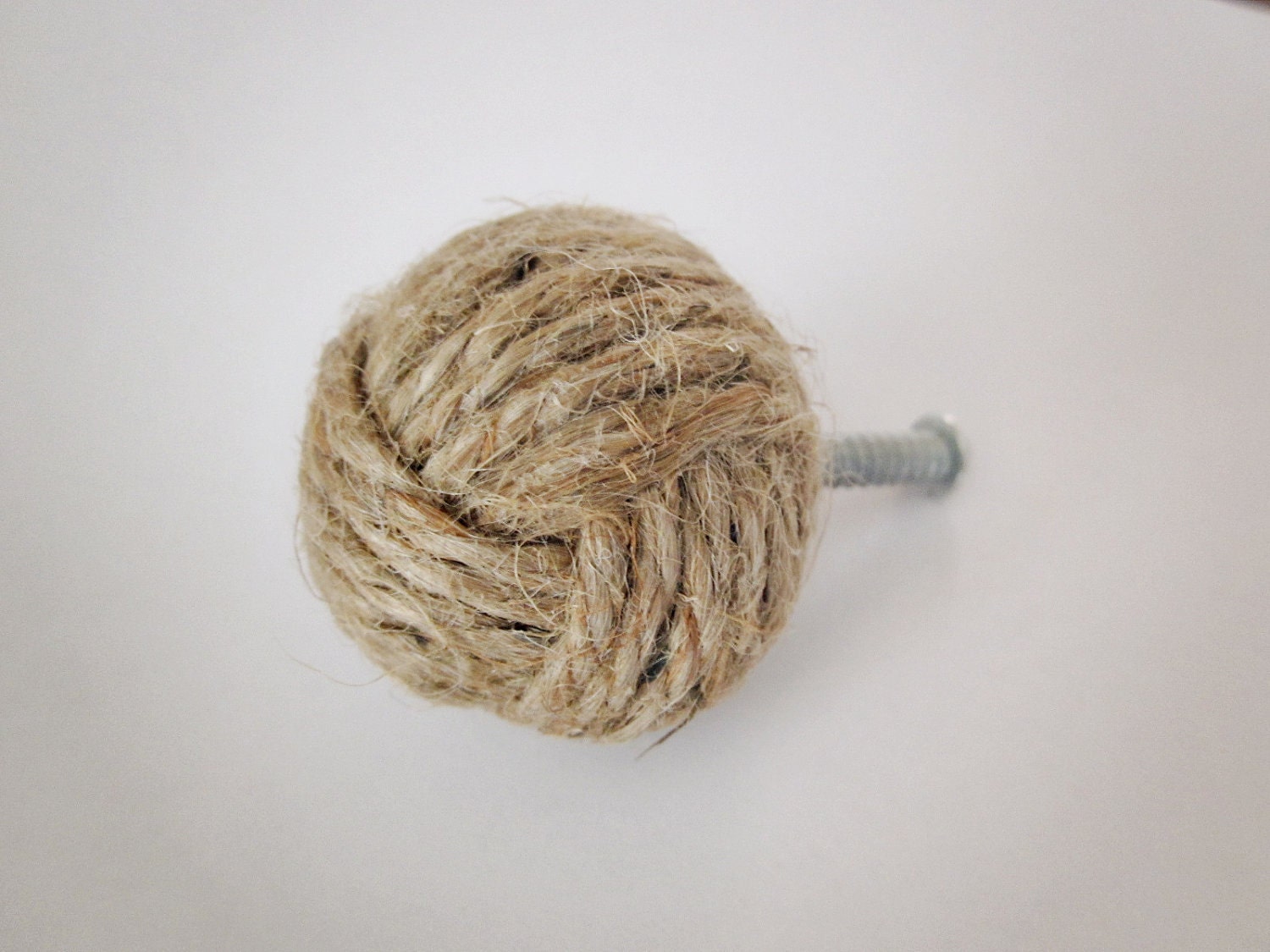 Reserved for Jennifer: Jute Rope Knot Knob
