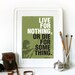 Movie RAMBO Quote Print Typography Art Poster in Army green - Live for nothing, or Die for something - from Rambo - A3 poster art print