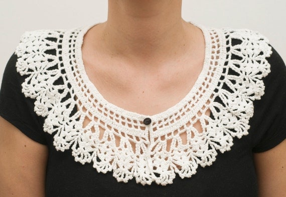 Crochet collar detachable spring summer - Ready to ship