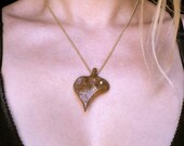 wooden heart necklace pendant wood jewelry