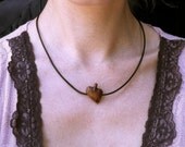 Wooden Heart Necklace, woodworking, wood hearts, friendship necklace, wooden hearts, wood jewelry, wooden jewelry
