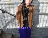 Vintage 70s Brown Suede Vest