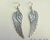 SALE-Silver Angel Wings Earrings EW02S