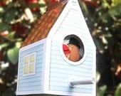 Printable Bird House - Lovebirds Gift Box - Paper Ornament - House warming, Wedding, Anniversary - Instant Download