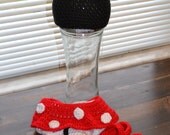 Minnie Mouse Set - Diaper Cover, Hat, and Slippers