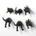 6 piece Dinosaur Magnet Set - Jet Black Dinosaurs - Kitsch gift