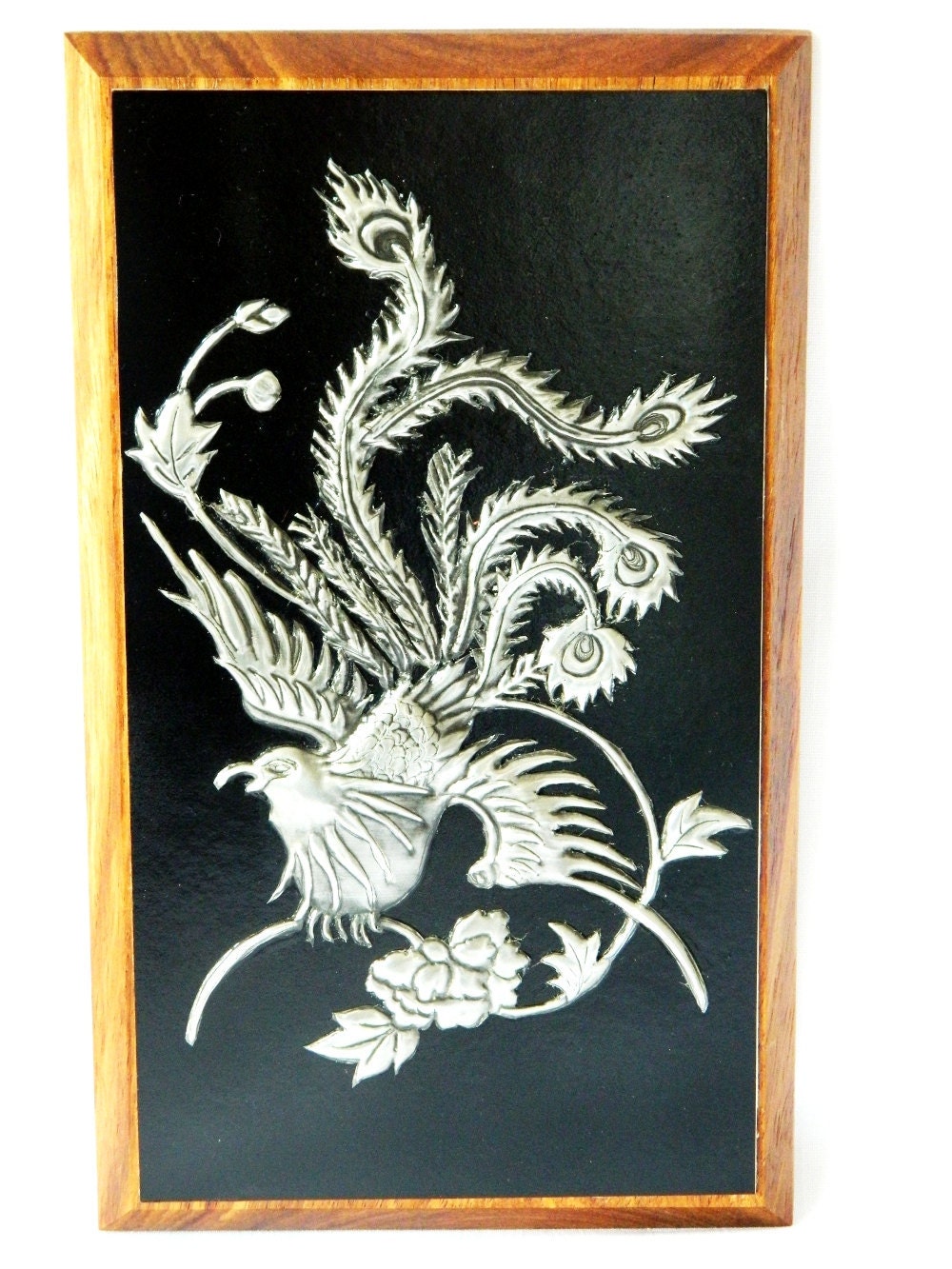 Oriental Bird Pewter Wall Hanging