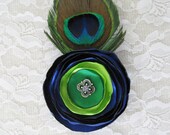 Wedding Peacock Clip Feather Wedding Hair Accessory Bridesmaid Hair Clip Wedding Flower Clip Bridal Flower Hair Clip