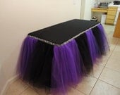 Purple Black and Zebra Table Tutu Skirt Il_170x135