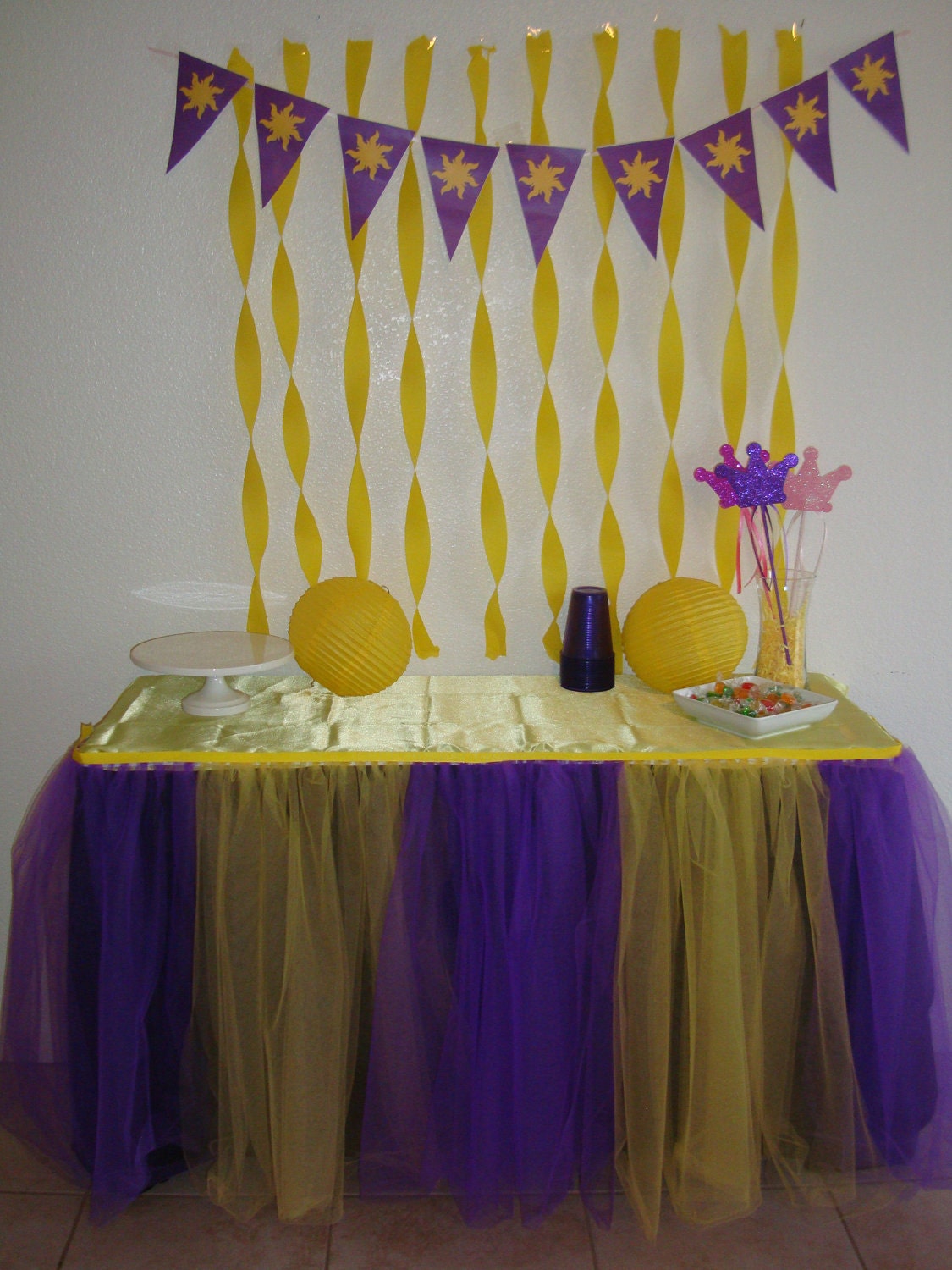 Disney's Tangled Inspired Tulle Table Tutu Skirt