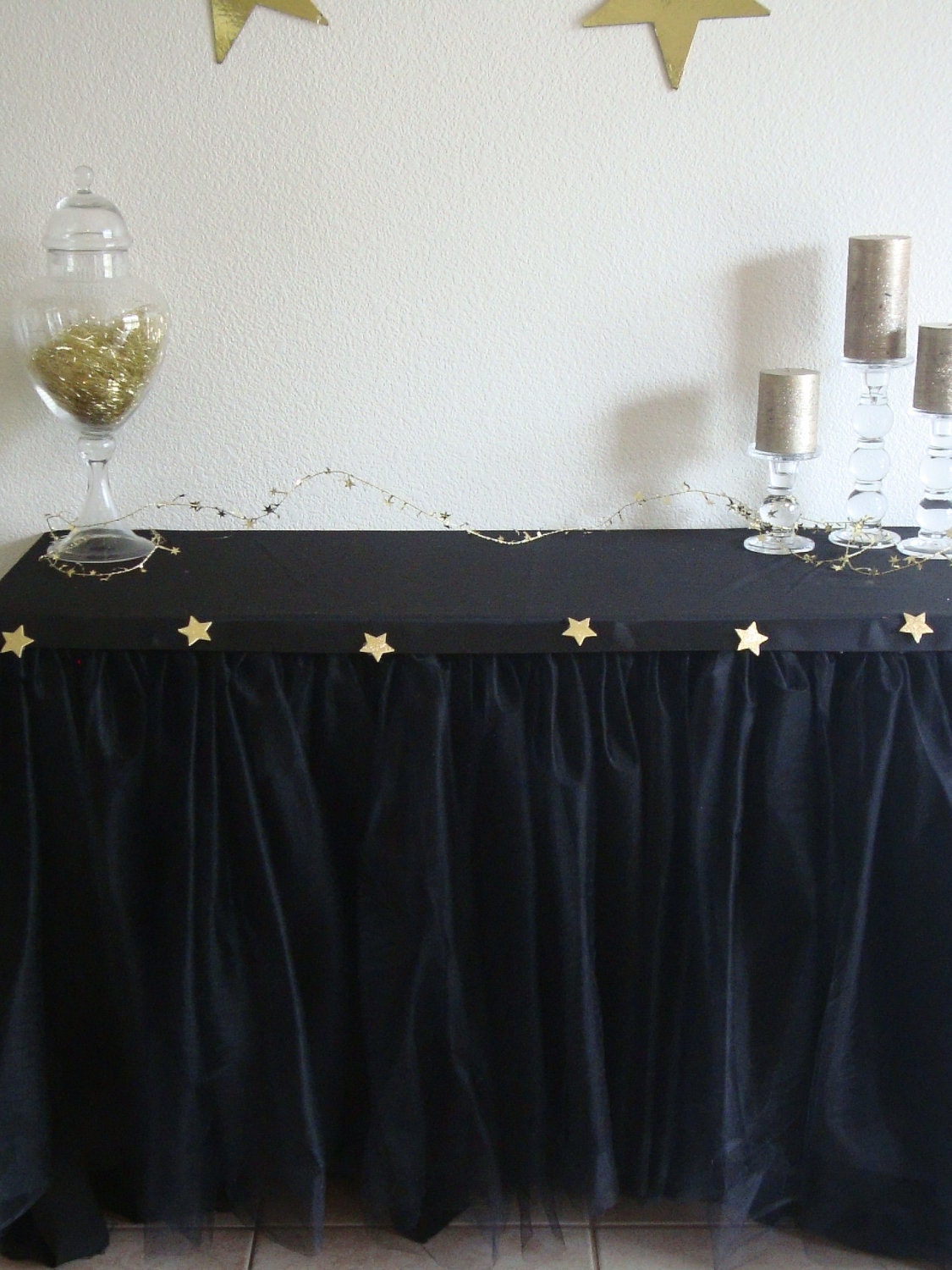 Academy Award Hollywood Table Tutu with Glitter Stars