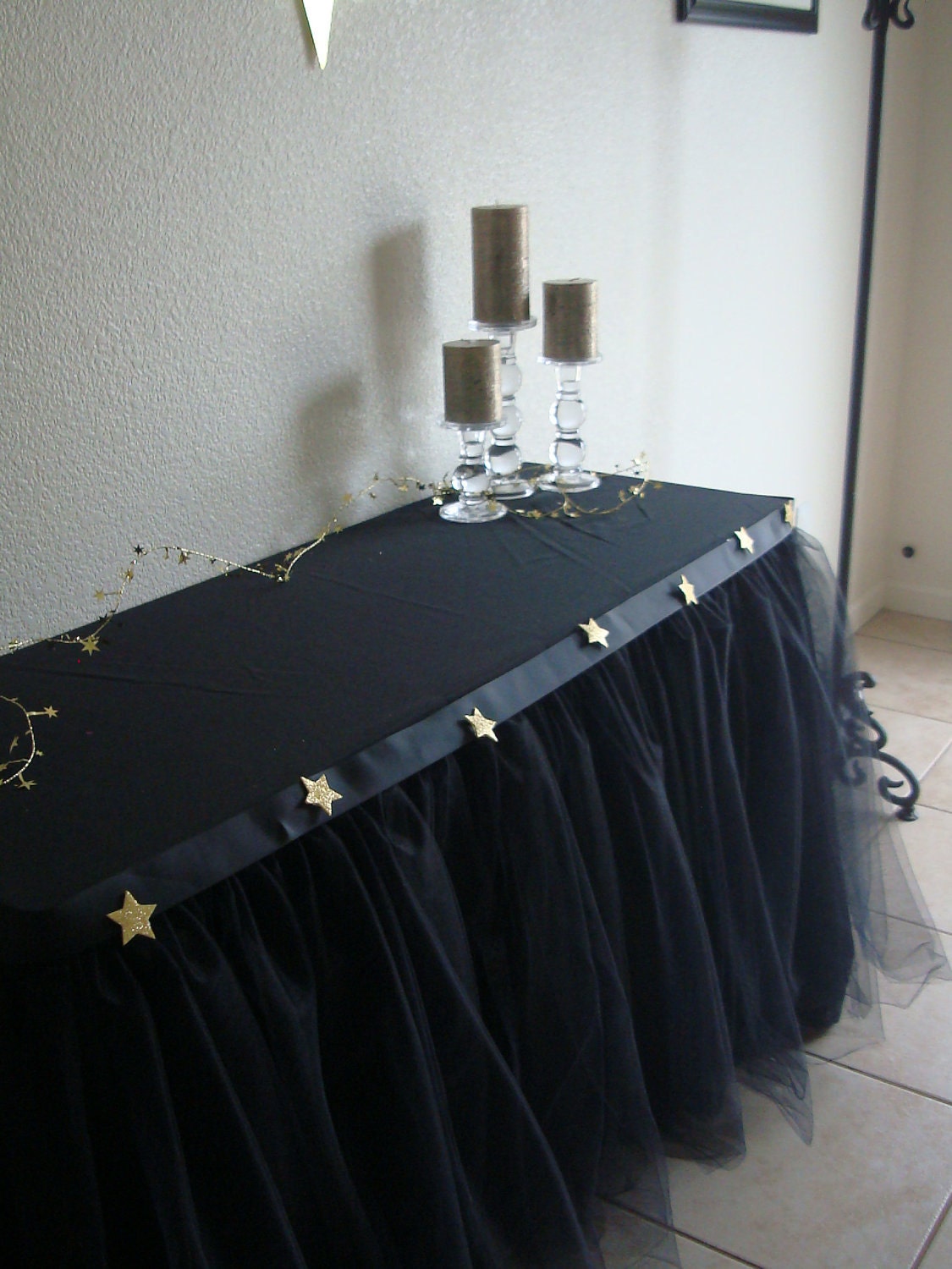 Academy Award Hollywood Table Tutu with Glitter Stars