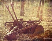Not The Same - SALE ONLY 1 LEFT 8x10 Photography print photo farm tool plow vintage rustic rusted antique farming home decor wall art woods
