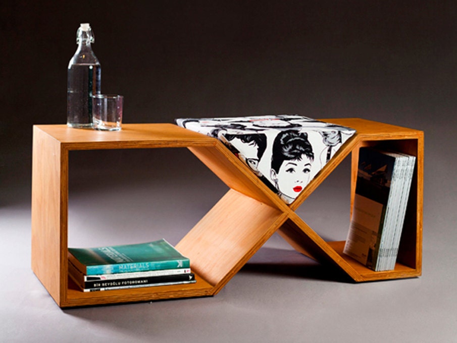 plywood bench, side table "rahletre"