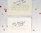 bridal shower games - good / honest marriage advice