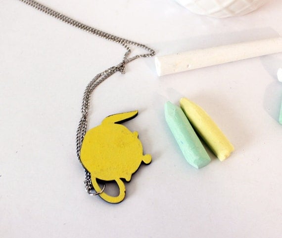 Teapot Chalkboard Necklace