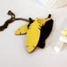 Feather Necklace Chalkboard Neon Yellow Reversible Boho Fashion Necklace