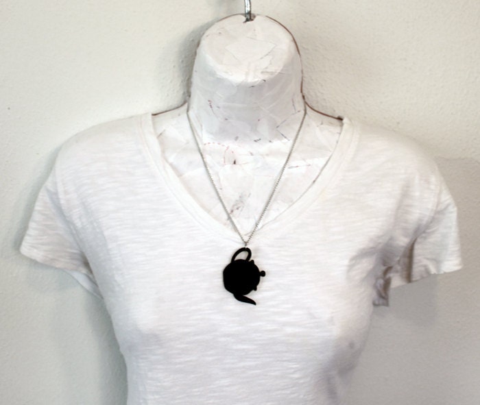 Teapot Chalkboard Necklace