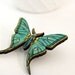 Insect Butterfly Pin Nature Brooch, Woodland Insect Pin, Vintage Style, Garden Teal