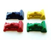 Race Car Party Favors - Recycled Reshaped Crayons - Package of 12 Indy Car Shaped Color Crayons - Great for Toddler and Kids Birthday partys