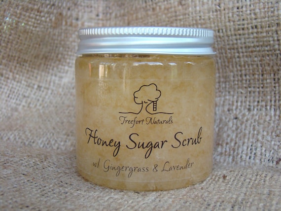 Honey Sugar & Salt Scrub with Gingergrass and Lavender - All Natural