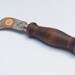 Antique Knife- Ennis Manufacturing Reading PA - USA Hawkbill Wood Handle- Linoleum  Cutting Utility Knife- USA Americana