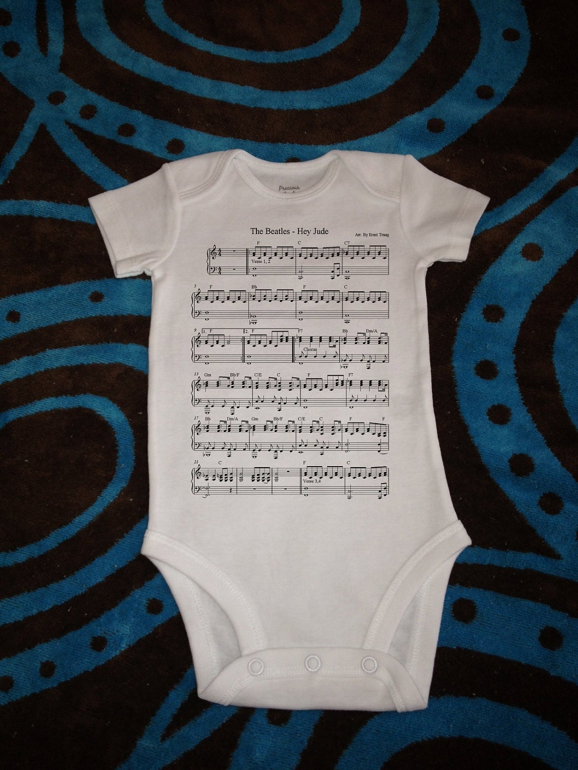 HEY JUDE, The Beatles, Music Sheet, One-Piece Bodysuit, Toddler T-Shirt