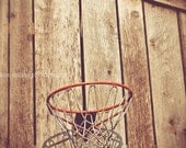 Barn Basketball-Old Farm Basketball Hoop- 10x15-Other Sizes Available-Vintage-Color-Fine Art Photography
