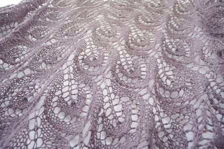 Dusty brown woman triangle Lace Shawl