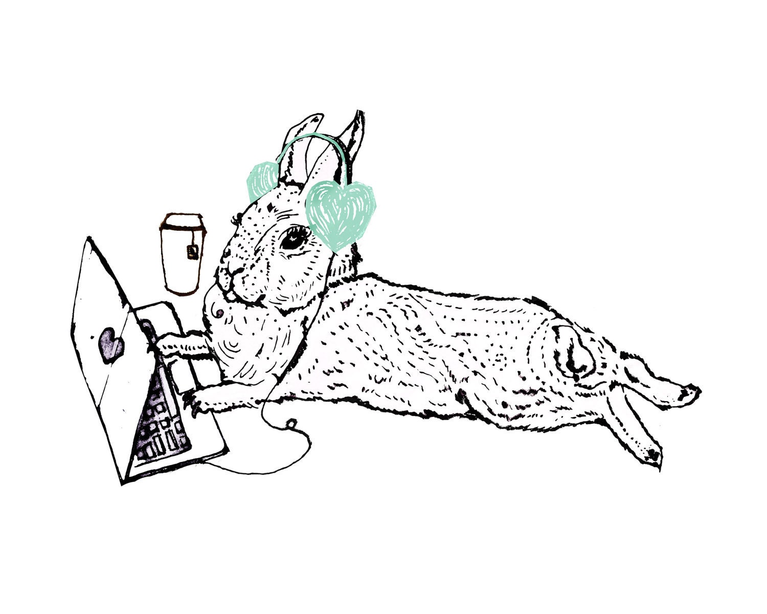 Hipster Bunny by Schirin
