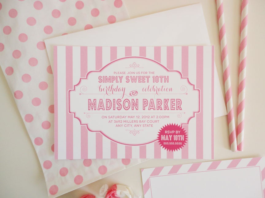 Sweet Shoppe Invitation