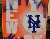 NY Mets orange fine art by Summo