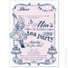 PRINTABLE Tea Party Invitation. Retro, vintage inspired.