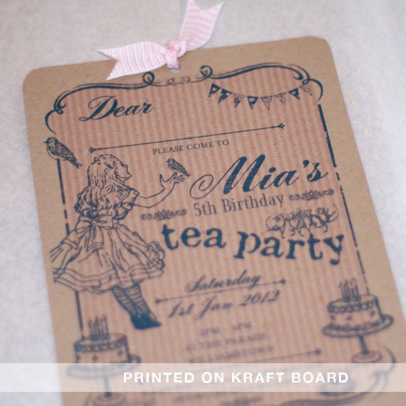 PRINTABLE Tea Party Invitation. Retro, vintage inspired.