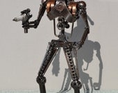 Hand Made BATTLE DROID 12 Inches Recycled Scrap Metal
