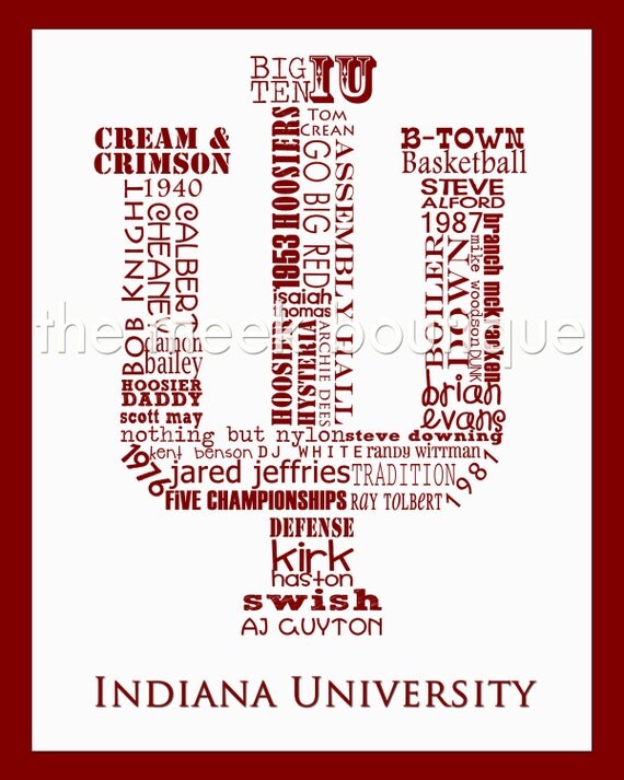 INSTANT Download, Indiana University Digital Art Printable, no. 15