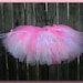 Hello Kitty Hot Pink, Pink and White Tutu with Satin Hello Kitty Ribbons - Infant, Baby, Toddler and Adult Sizes Available - Birthday Tutu