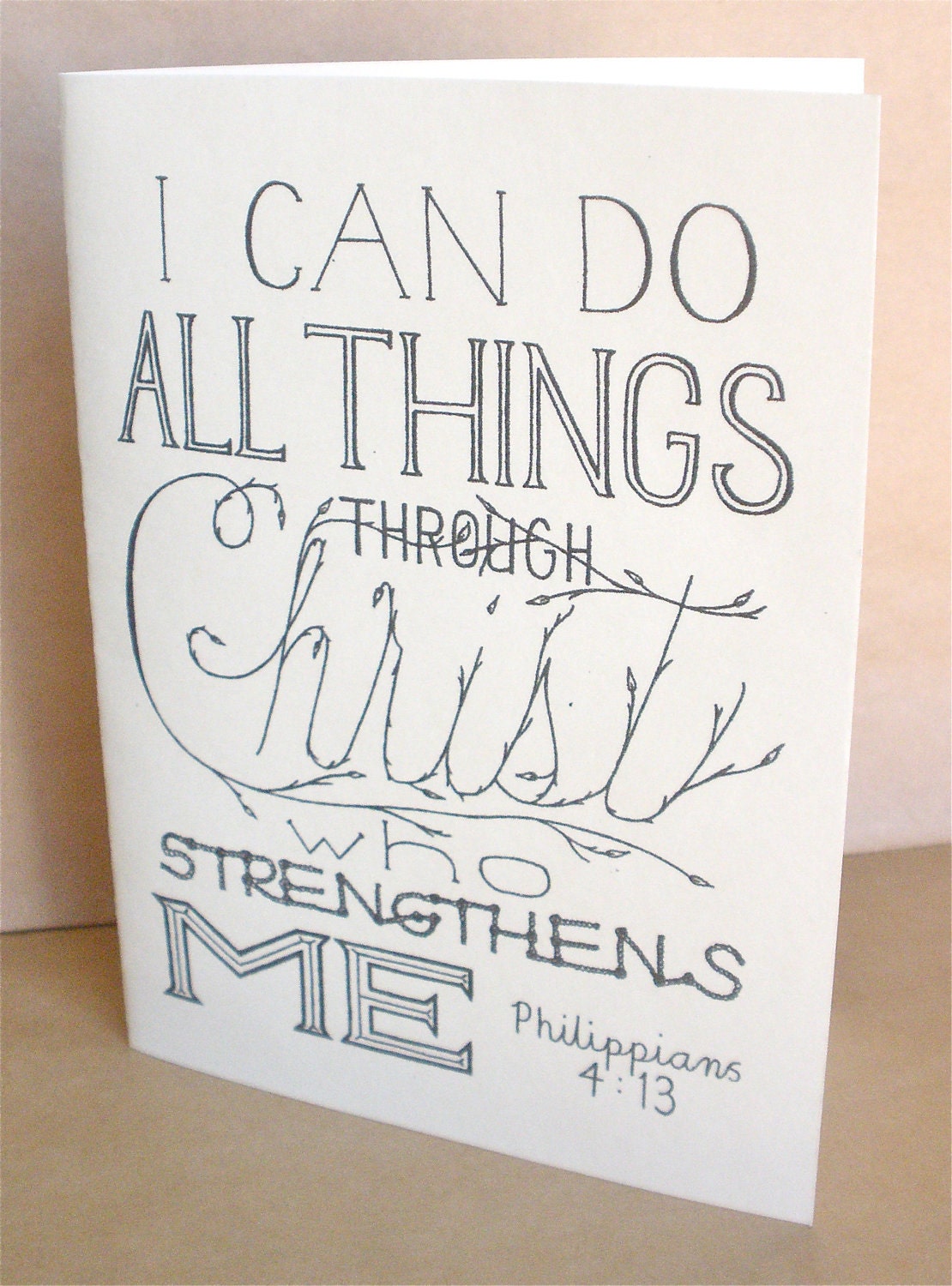 Christian Card, Bible Verse Card, Encouragement Card
