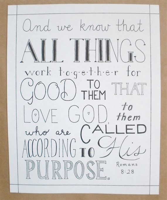 All Things Hand Lettered Typography Bible Verse