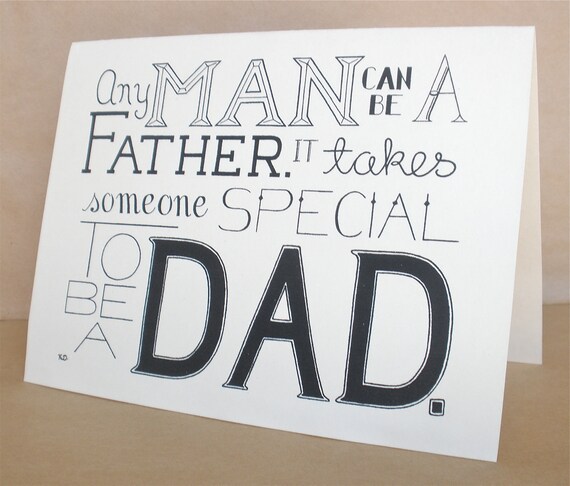 Father's Day Card, Blank Dad's Day Card, Card for Dad