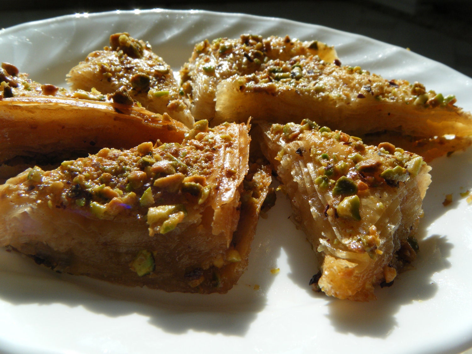 Pistachio and Pure raw clover honey Baklava - 2 doz.
