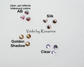 Chapel Veils with Swarovski Crystals rhinestones Add On for your 2 tier Veil