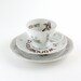 Altered Alice in Wonderland  on Vintage Tea or Coffee Cup  Porcelain Drink Me White Brown Romantic Unique