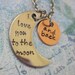 I Love You to the Moon and Back Necklace with Lobster Clasp - Mommy Necklace Valentine's Day Anniversary Birthday Wedding Mother's Day