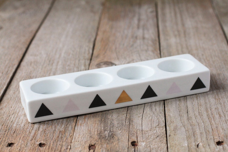 RESERVED // Geometric triangle candle holder