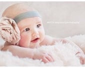 Newborn Baby Photography Prop Shabby Chic Toile rose headband Newborn baby Girl, Baby Girl Halo
